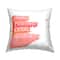 Stupell Industries Inhale Positivity Exhale Negativity Motivational Phrase Pink Pop Throw Pillow 18" x 18"